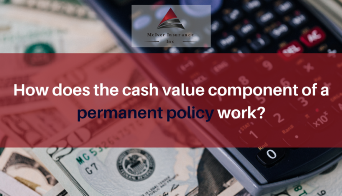 How does the cash value component of a permanent policy work